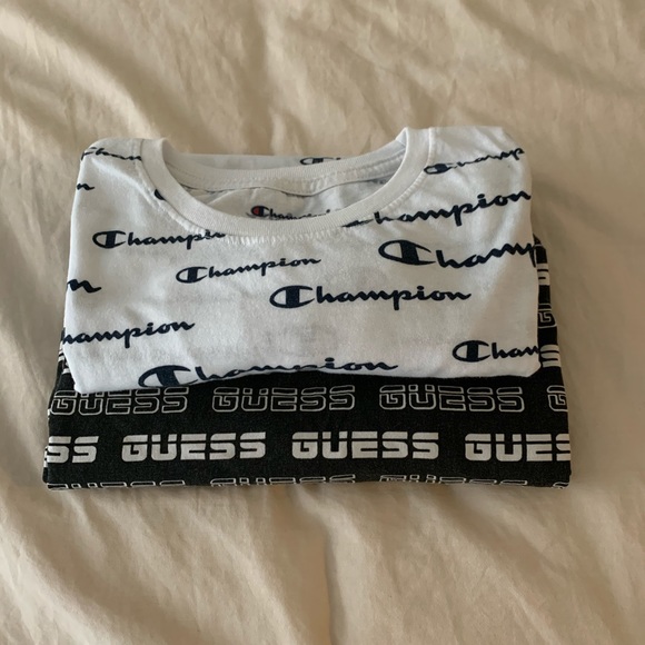 Men’s/youth Champion and Guess tshirt bundle